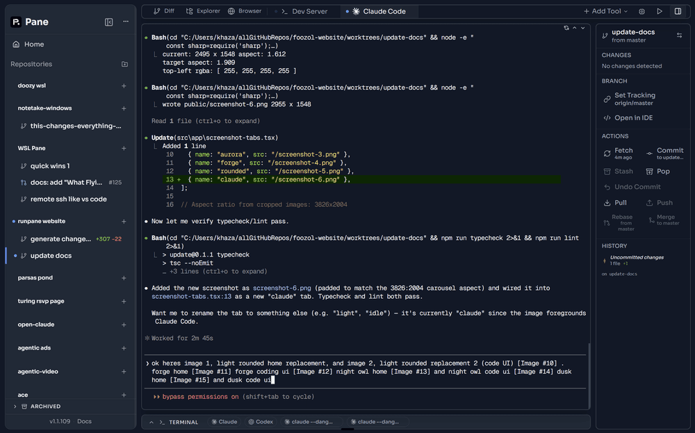 Pane - dusk theme code