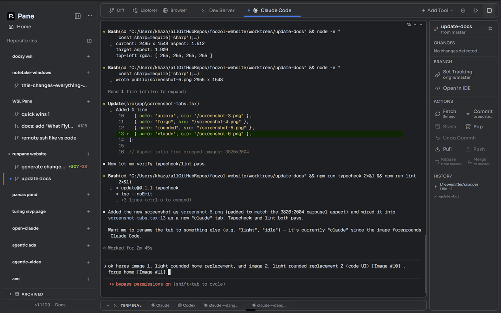 Pane - forge theme code